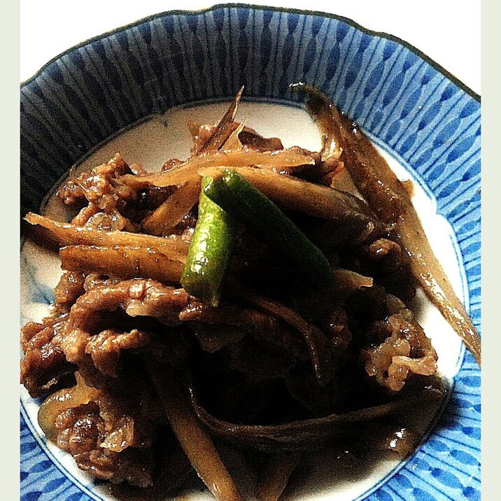 作り置きにも♪牛肉とゴボウの甘辛煮